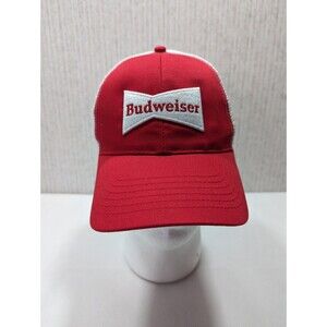 Budweiser Red And White Strap Back K Products Hat Cap